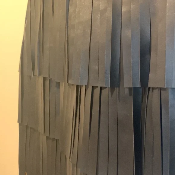 Fringe Black Mini Skirt - Picture 2 of 6